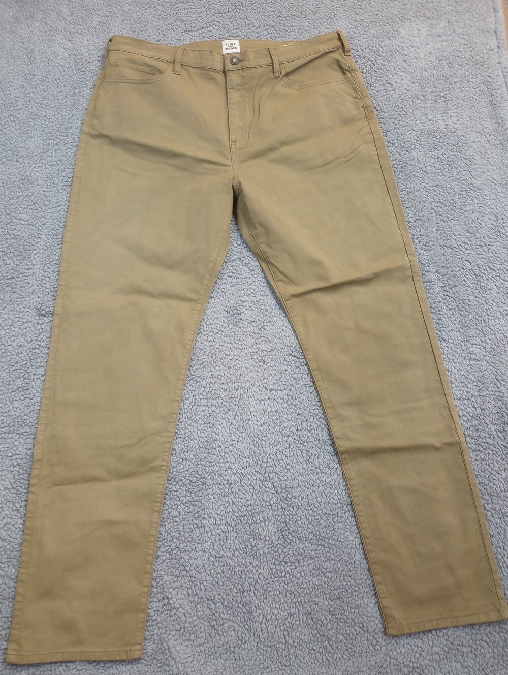 NWT Flint and Tinder Men's 40x34 Chinos 5 Pocket Tapered Fit (0996)